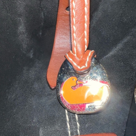 Dooney & Bourke Black Suede Shoulder Bag EUC - Picture 6 of 14